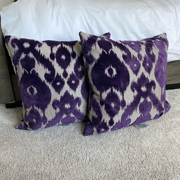 Z Gallerie Bedding Royal Purple Zgallerie Pillows Poshmark
